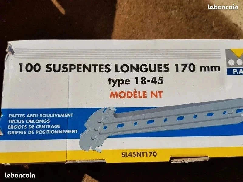 72 Suspente longue pour fourrure 18/45 45NT - L. 170 mm